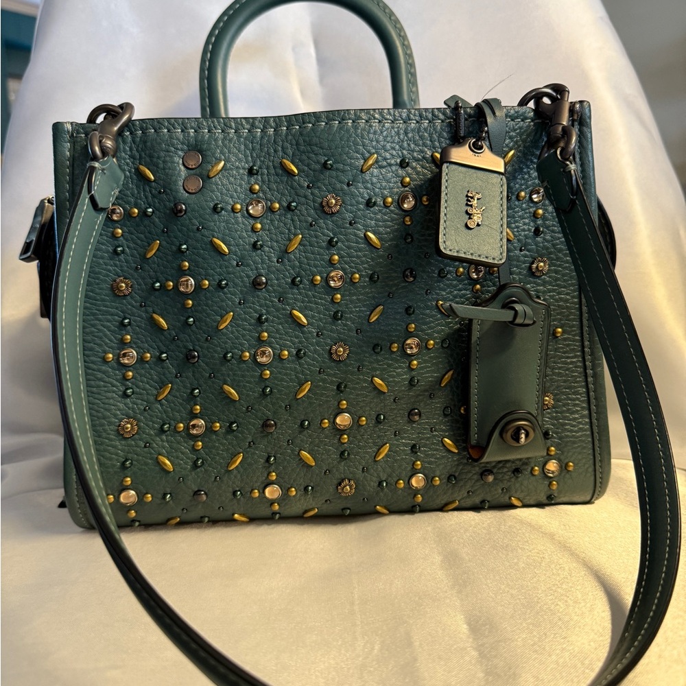 Coach Green Studded Rogue Women's Bag